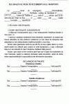 Declaração Padrão para Opção de Recebimento de Vale-Transporte pelo Funcionário - VT Empregado