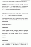 Modelo de Contrato de Compra e Venda de Equipamento de Informática