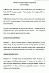 Modelo de Contrato de Prestação de Serviço de Aula de Dança - Simples