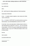 Carta Padrão para comunicação indevida de tarifa bancária