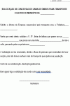 Modelo de Solicitação de Concessão de Linha de Ônibus