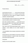 Carta Padrão para Apresentação Profissional