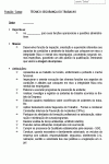 Descrição de Cargo Padrão para Técnico de Segurança do Trabalho