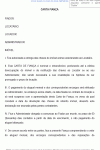 Carta de Fiança Padrão para Locação Aluguel Imóvel