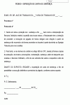 Carta Padrão para Pedido de Expedição de Carta de Sentença