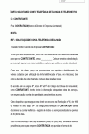 Carta de Solicitação Padrão para Detalhamento de Conta Telefone