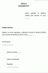 Solicitação Padrão para Audiência junto a Responsável