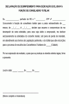 Declaração Padrão para Desimpedimento para Dedicação Exclusiva à função de Conselheiro Tutelar