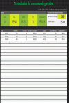 Modelo de Planilha de Controlador do consumo de gasolina - Combustível