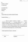 Modelo de Carta de Urgência para emissão da Carteira de Trabalho CTPS