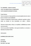 Carta Padrão para Solicitação de Prestação de Serviço