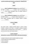 Modelo de Contrato de prestação de serviços de depósito e transporte de Bens