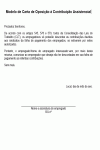 Carta Padrão de Oposição à Contribuição Assistencial