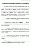 Petição Padrão Contrato de Profissional em Administração Trabalho Rural