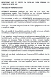 Petição Padrão de Troca de Comarca para Comparecimento Obrigatório para Informar e Justificar Atividades