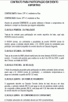 Petição Padrão de Contrato para Participação em Evento Esportivo