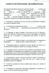 Petição Padrão de Contrato De Profissional Em Administração