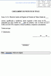 Modelo de Requerimento - Cancelamento de Protesto de Título