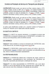 Modelo de Termo Contrato de Prestação de Serviços de Transporte para Empresa