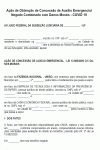 Modelo de Termo de Ação de Obtenção de Concessão de Auxílio Emergencial Negado Combinado com Danos Morais - COVID 19