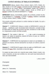 Termo Padrão de Contrato Individual de Trabalho de Experiência