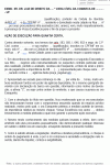 Modelo de Termo de Ação de Execução para Quantia Certa Título de Crédito Cheque