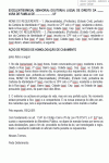 Modelo de Termo de Ação de Pedido de Homologação de Casamento feito In Articulo Mortis