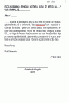 Termo Padrão de Petição Recurso Sentido Estrito Rejeição de Queixa Crime