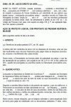 Termo de Ação de Protesto Judicial com Propósito de Prevenir Responsabilidade