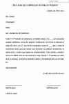 Modelo de Carta para que o Empregado Retorne ao Trabalho sob pena de Abandono de Emprego - Falta sem justificativa