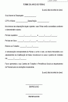 Carta Padrão para Aviso de Início de Gozo de Período de Férias ao Empregado - Individual