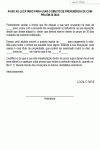 Termo Padrão de Solicitação de Aviso ao Locatário para Usar o Direito de Preferência de Compra em 30 dias - Modelo Simples