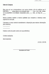 Aviso Padrão ao Setor de Compras nova Incorporação de Empresa- Modelo Simples