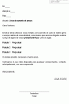 Termo Padrão de Aviso de Aumento de Preços de Alguns Produtos Causado por Aumento de Custo de Matéria Prima- Modelo Simples