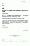 Aviso Padrão de Recebimento de Cartão de Crédito sem Solicitação Prévia - Modelo Simples