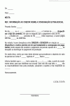 Modelo de Carta Informando ao Credor sobre a Consignação Extrajudicial - Modelo Simples