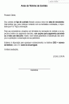 Termo Padrão de Aviso de Término de Contrato - Modelo Simples