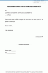 Modelo de Requerimento para Fins de Guarda e Conservação - Modelo Simples