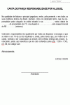 Carta Padrão de Fiança Responsabilidade por Aluguel - Modelo Simples