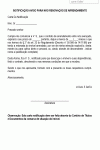 Notificação Padrão de Aviso para não Renovação de Arrendamento - Modelo Simples