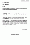 Carta Padrão Exigindo Autorização de Procedimento Médico Solicitado por Profissional não Credenciado - Modelo Simples