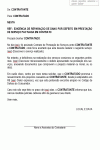 Carta Padrão Exigindo Reparação de Dano por Efeito em Prestação de Serviço Pactuada em Contrato- Modelo Simples