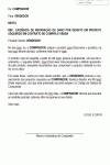 Carta Padrão Exigindo Reparação de Dano por Defeito em Produto Adquirido em Contrato de Compra e Venda- Modelo Simples