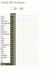 Planilha Padrão para Controle Diário de Despesas Pessoais