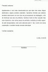 Carta Padrão de Comunicando Envio de Mercadoria em Substituição a Avariada - Modelo Simples