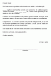 Carta Padrão que Acompanha Entrega de Pedido - Modelo Simples