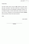 Carta Padrão Solicitando Contato - Modelo Simples