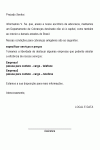 Carta Padrão de Cobrança Oferecendo Serviço - Modelo Simples