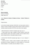 Modelo de Carta de rescisão de contrato de prestação de serviços com uma imobiliária