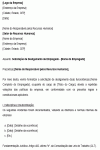 Modelo de Solicitação ao RH eou DP para Desligamento de Funcionário por indisciplina e ausência